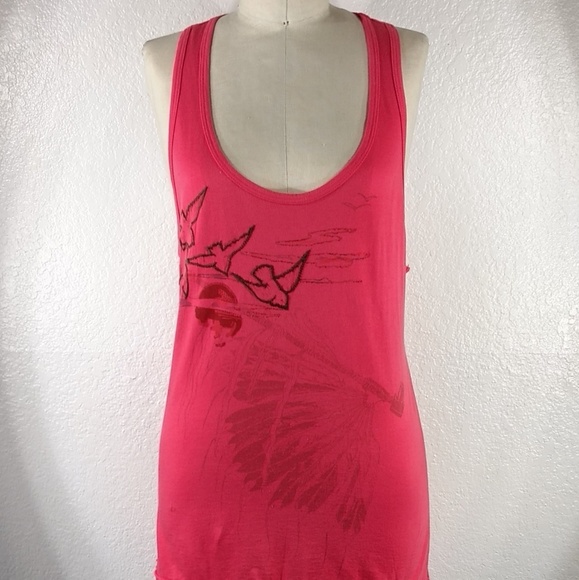 For Love & Liberty by Johnny Was On Wings Of Peace Tank Tee M Cotton Tunic NWT
